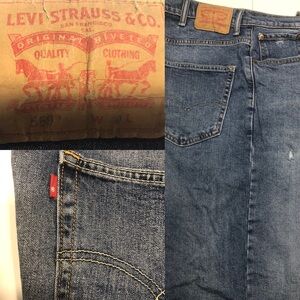 MENS LEVIS 569 LOOSE FIT DENIM SHORTS SIZE W 40